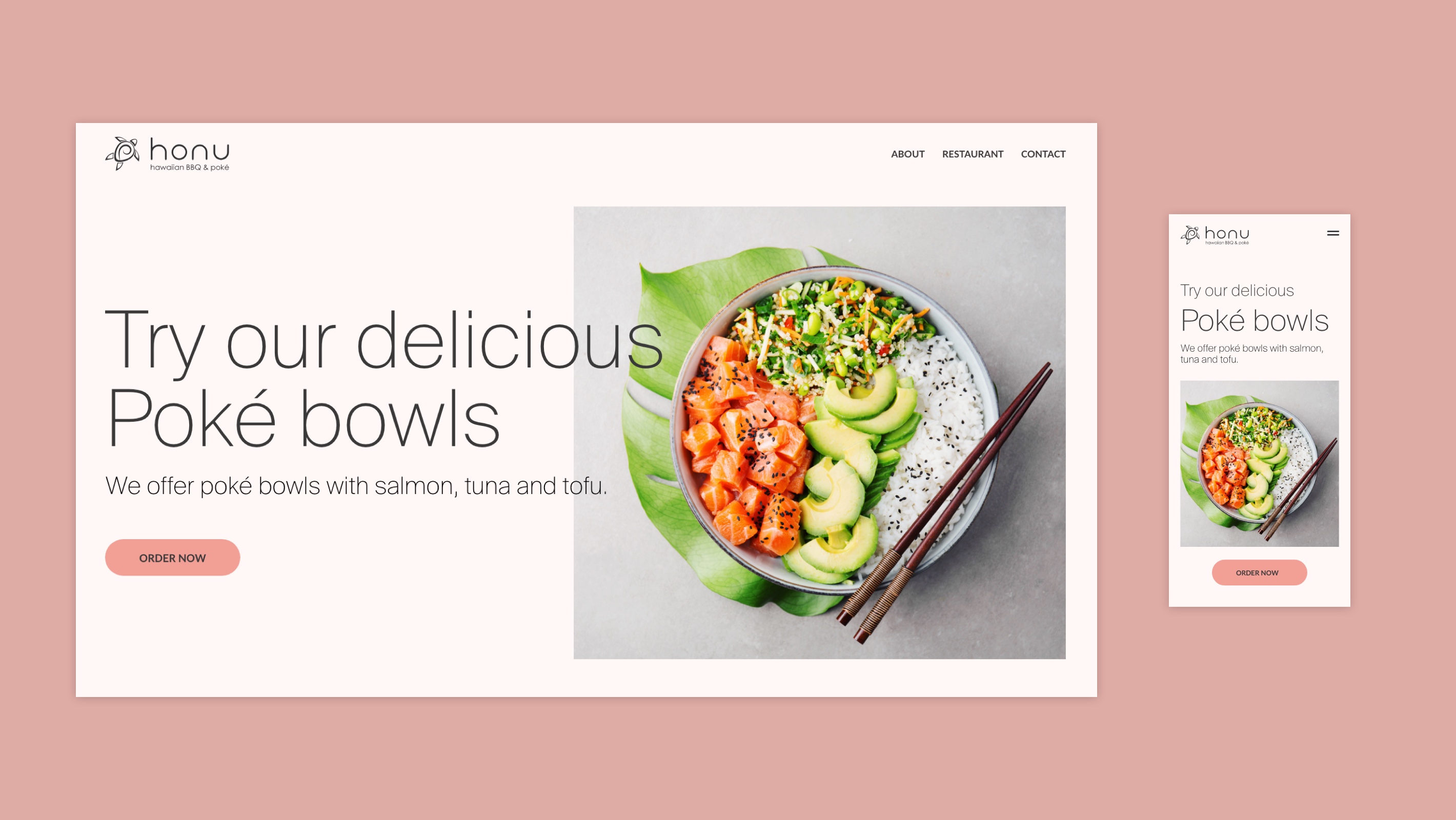 Landing page Honu