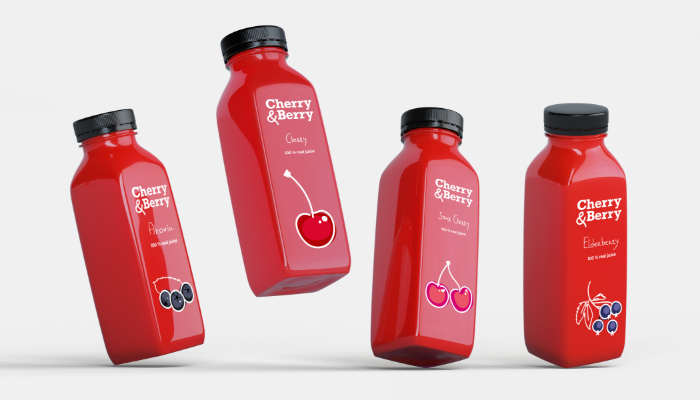 Magicflow Studio | Cherry & Berry Bottle Label design